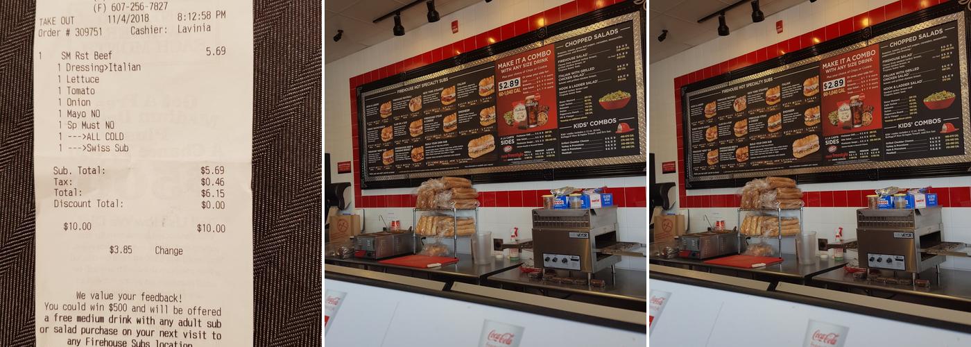 Firehouse Subs Ithaca Menu