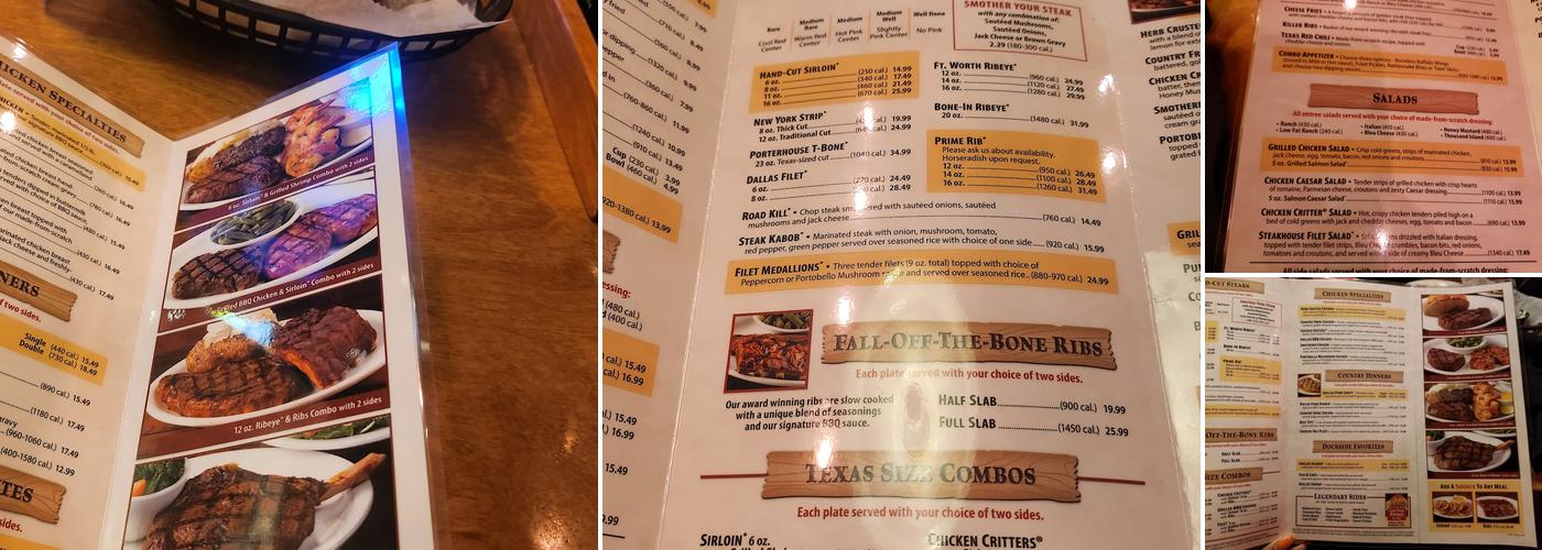 Texas Roadhouse Menu