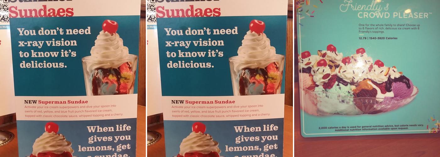 Friendly's Menu
