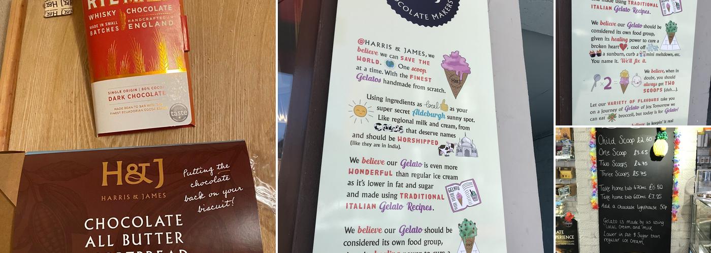 Harris & James Store Aldeburgh Menu