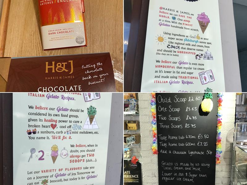 Harris & James Store Aldeburgh Menu