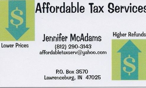 Affordable Tax Services 1265 S County Road 625 E, Milan Indiana 47031