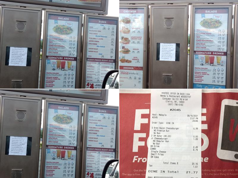 Wendy's Menu