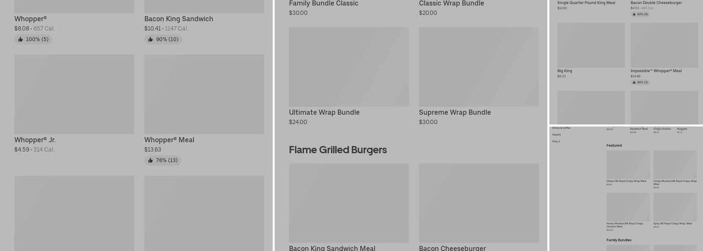 Burger King Menu