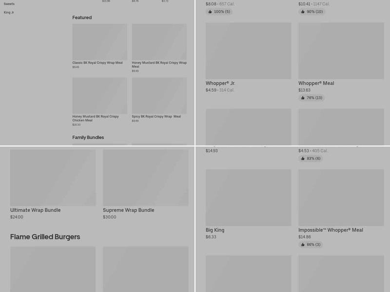 Burger King Menu