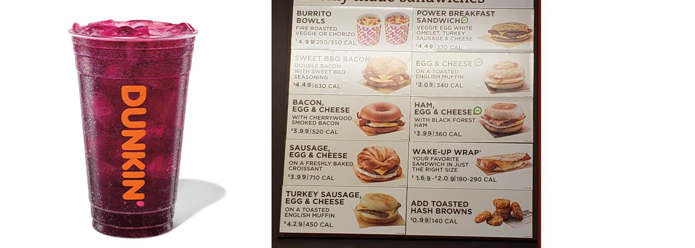Dunkin' Menu