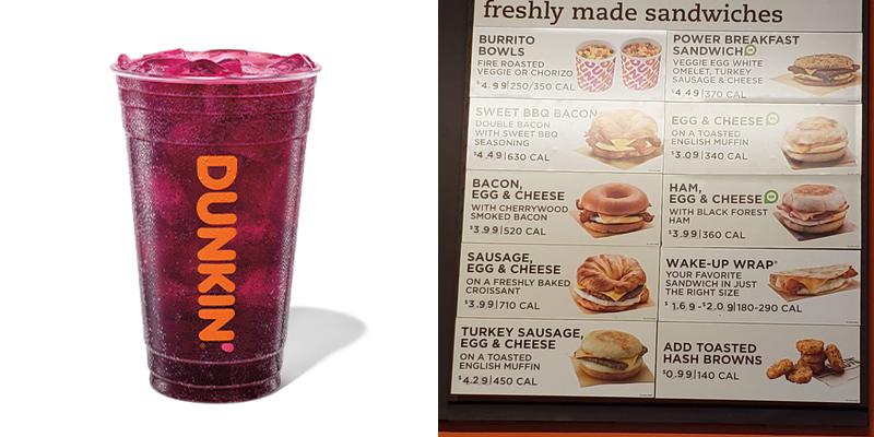 Dunkin' Menu