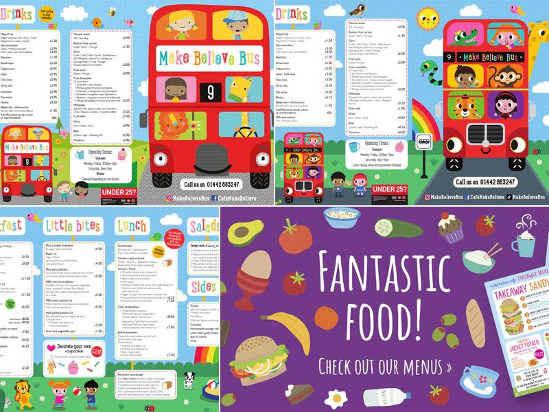 Make Believe Café Bus Menu