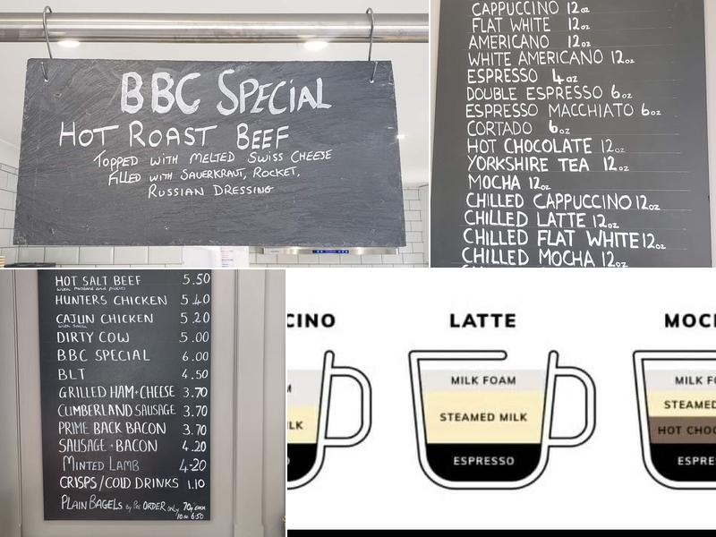 Billericay Bagel Company Menu