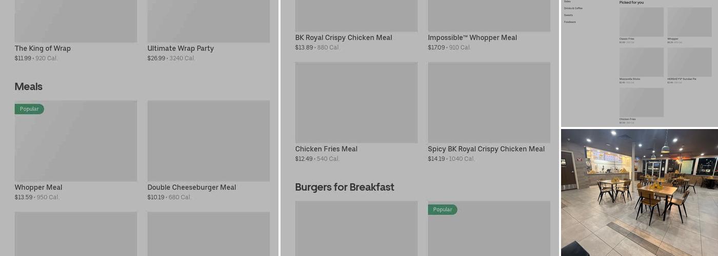 Burger King Menu