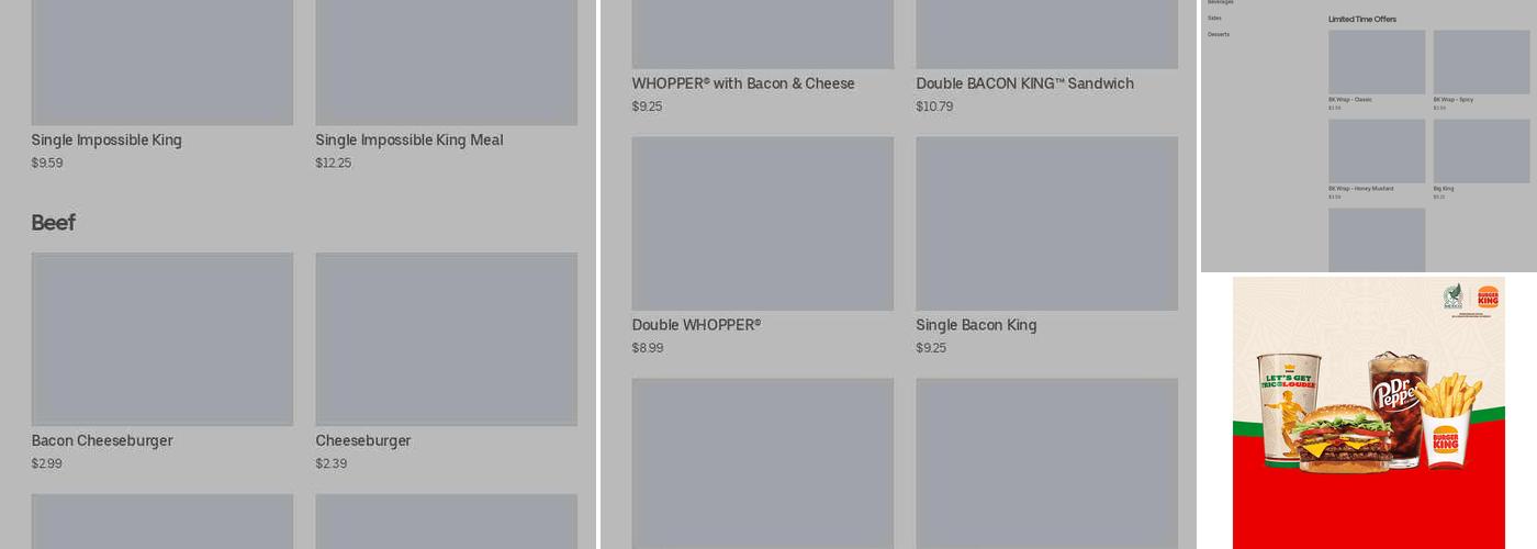 Burger King Menu