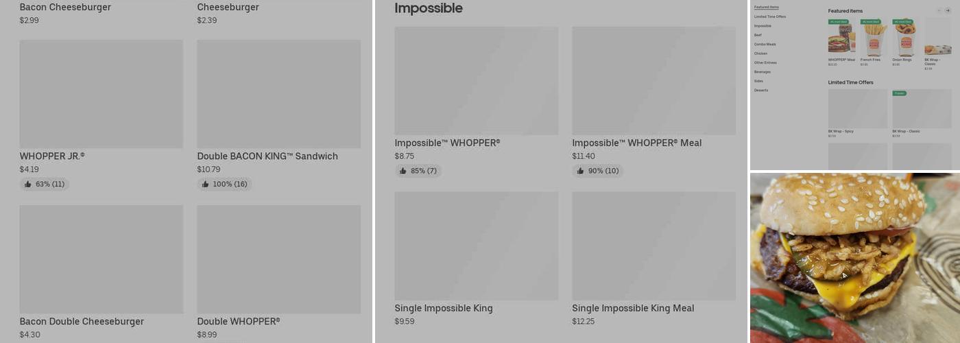Burger King Menu