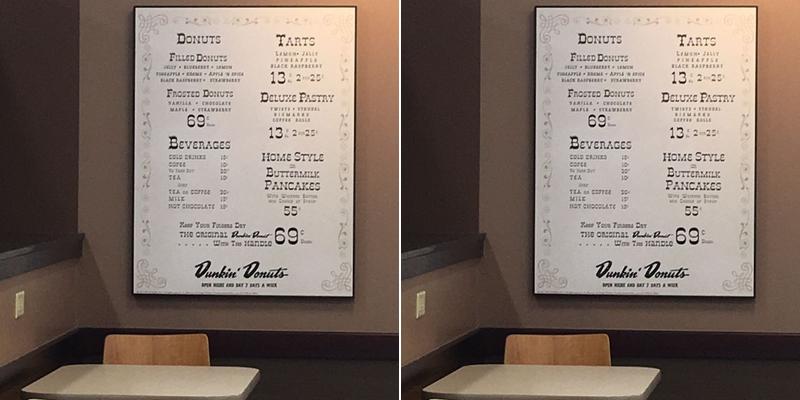 Dunkin' Menu