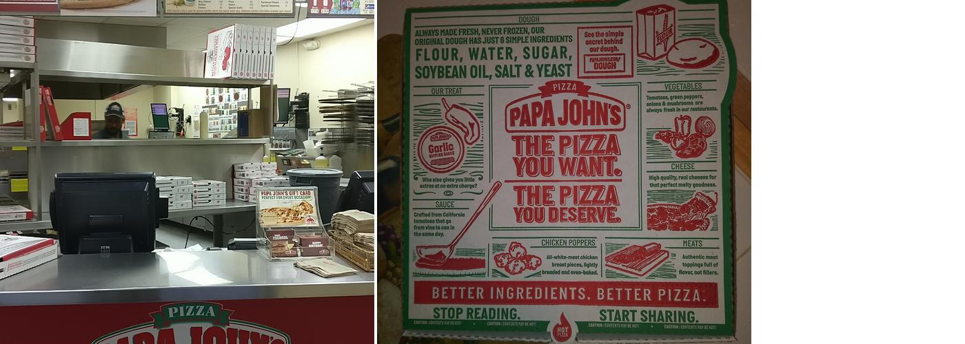 Papa Johns Pizza Menu