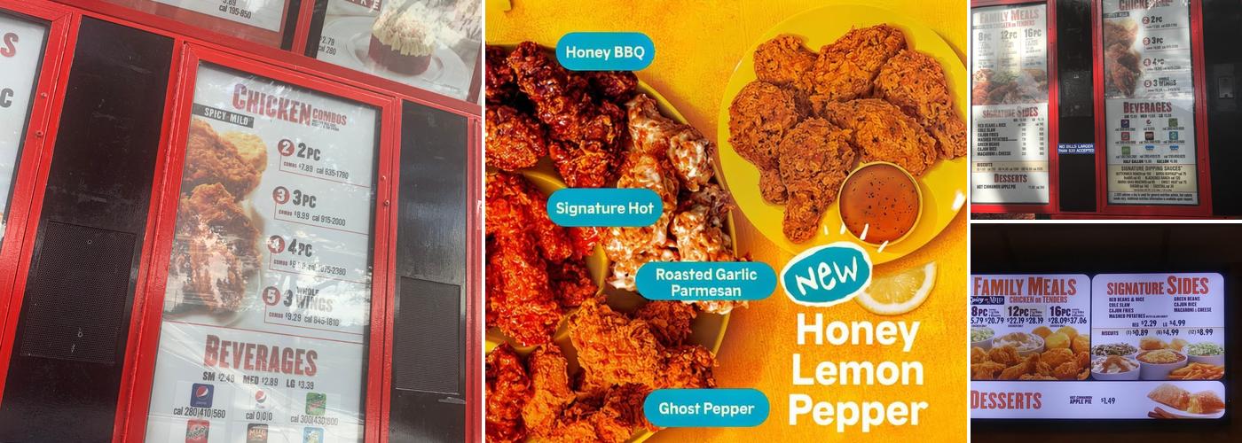 Popeyes Louisiana Kitchen Menu