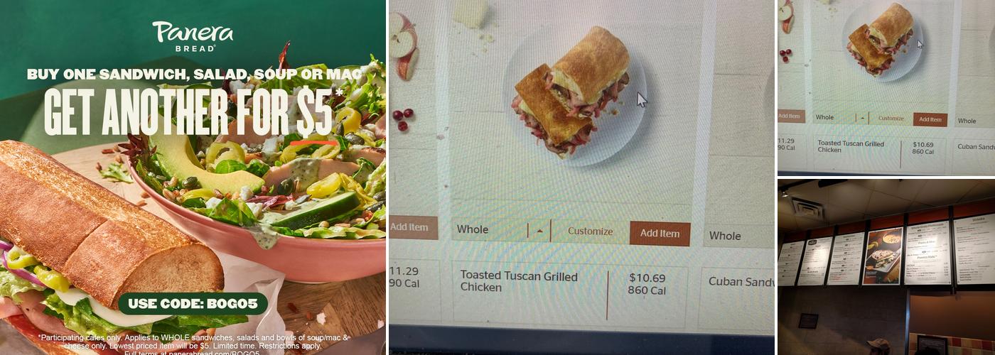 Panera Bread Menu