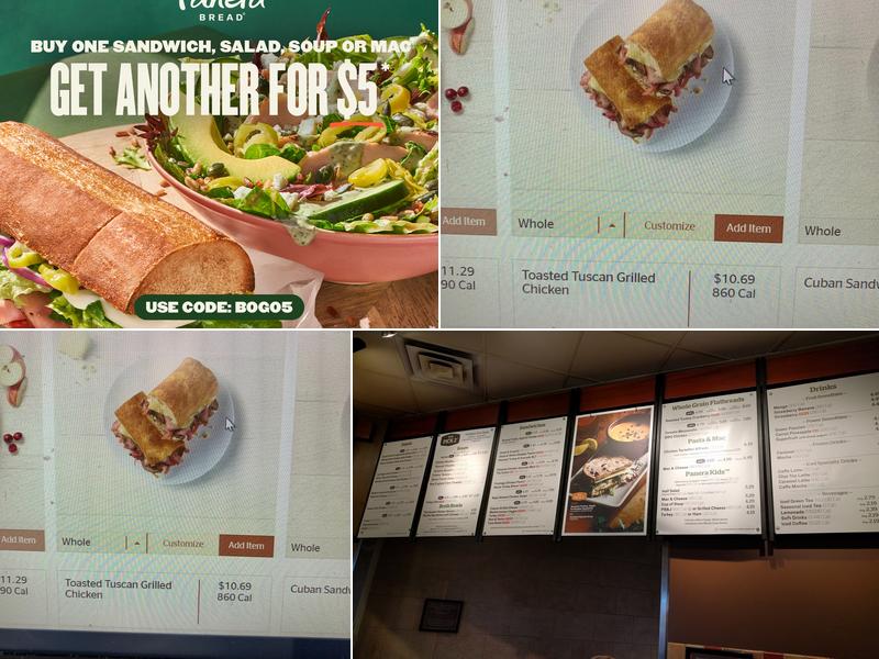 Panera Bread Menu
