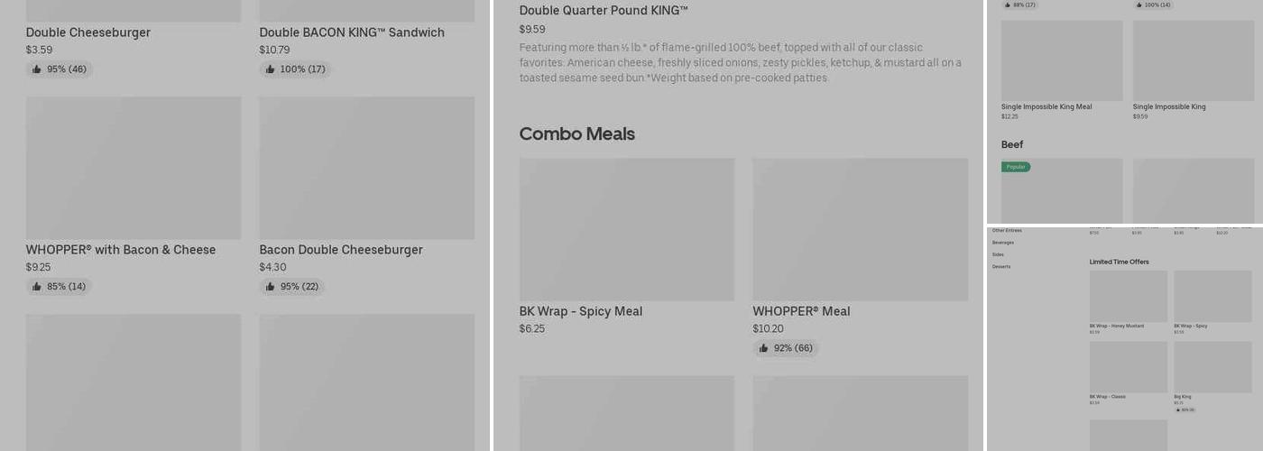 Burger King Menu