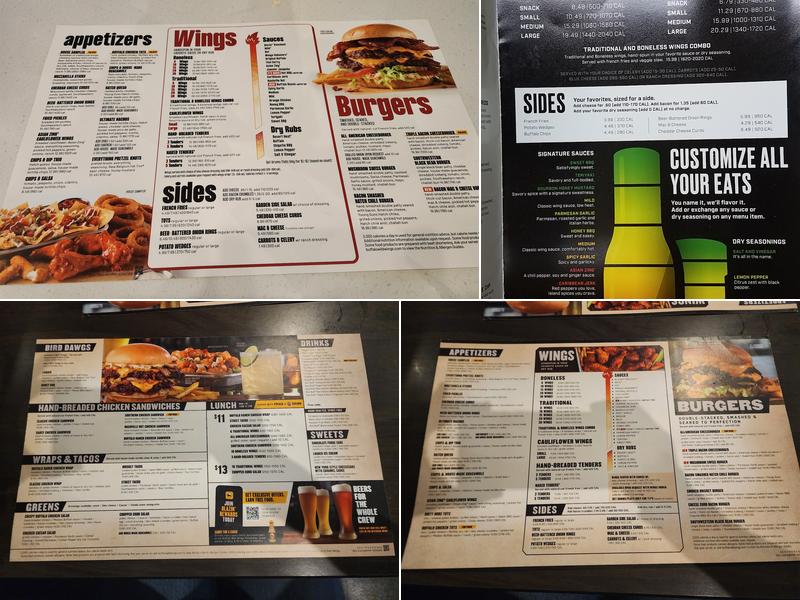 Buffalo Wild Wings Menu
