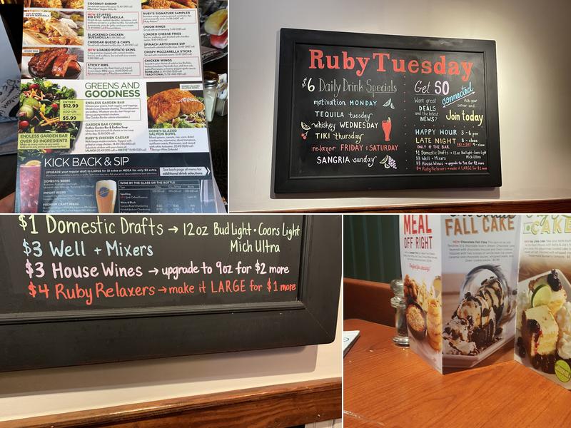 Ruby Tuesday Menu