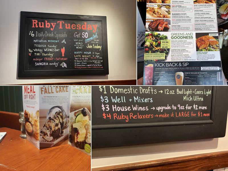 Ruby Tuesday Menu