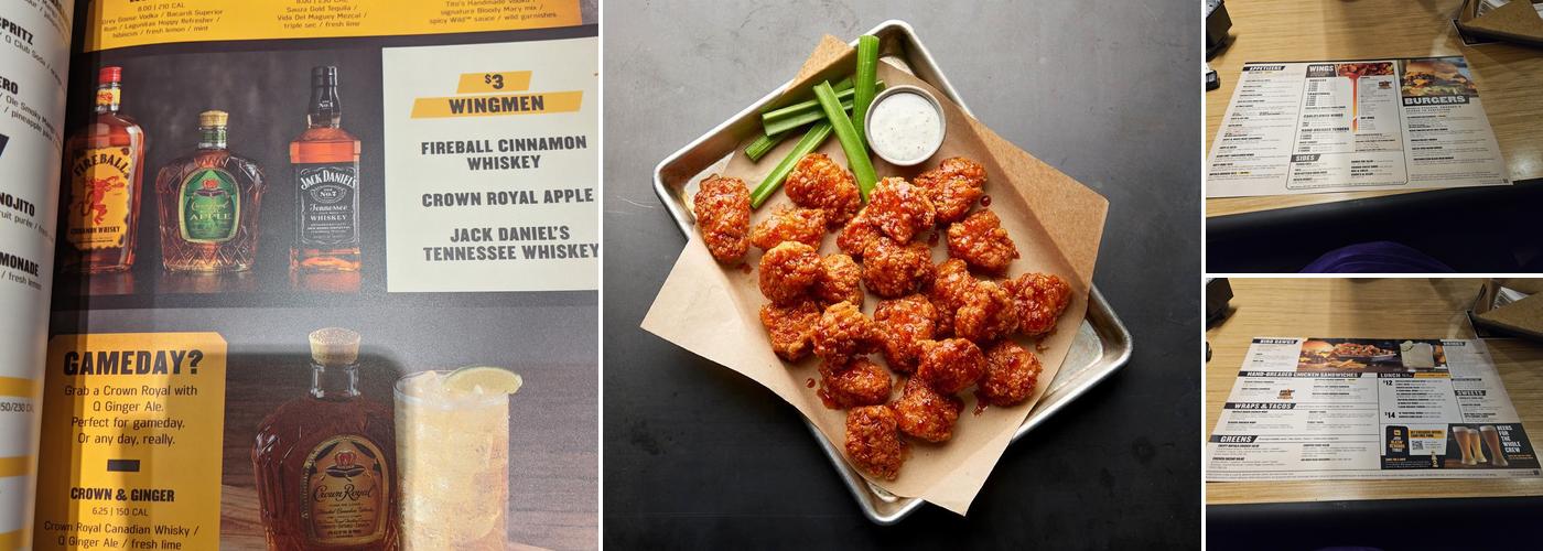 Buffalo Wild Wings Menu