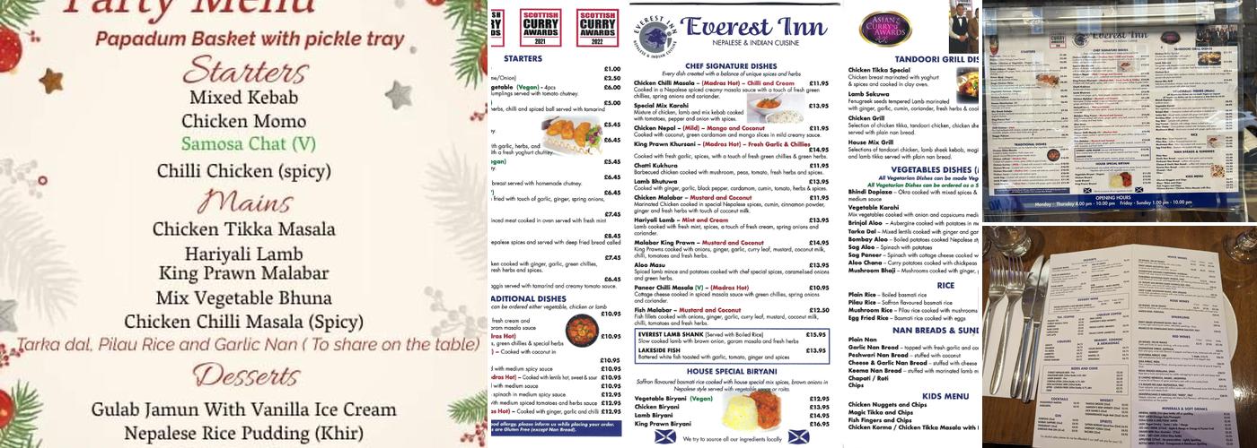 Everest Inn Menu