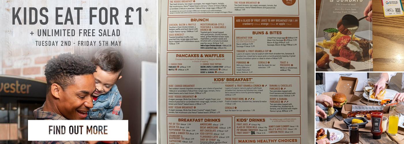 Harvester Broxden Manor Perth Menu