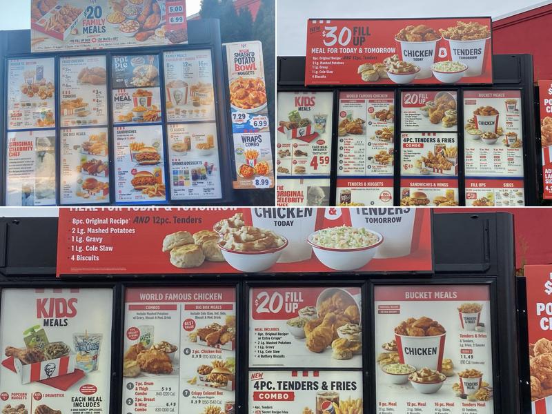 KFC Menu