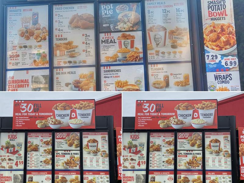 KFC Menu
