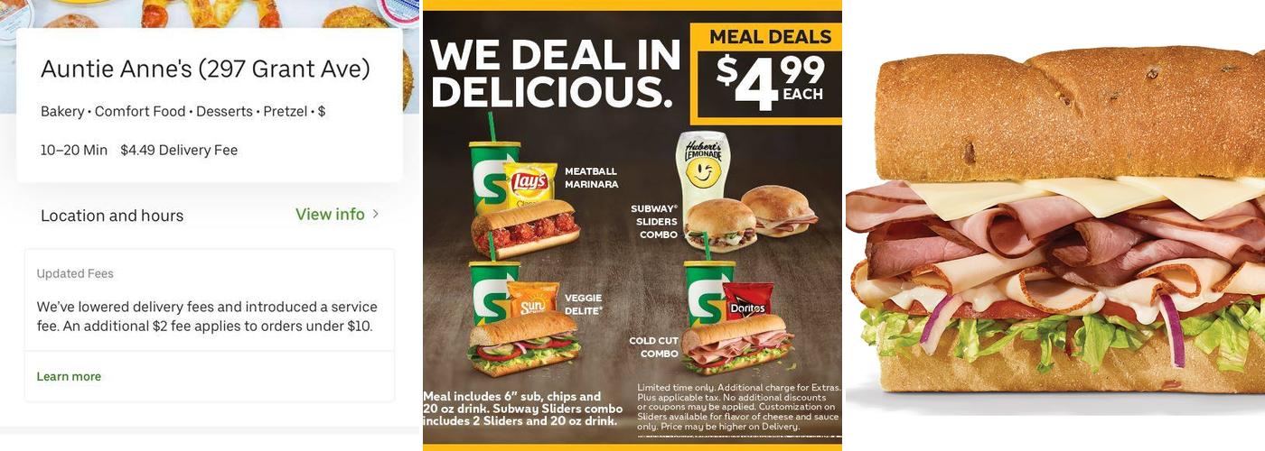 Subway Menu
