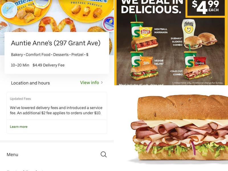 Subway Menu