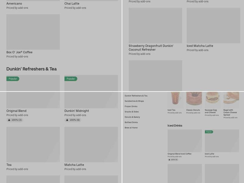 Dunkin' Menu