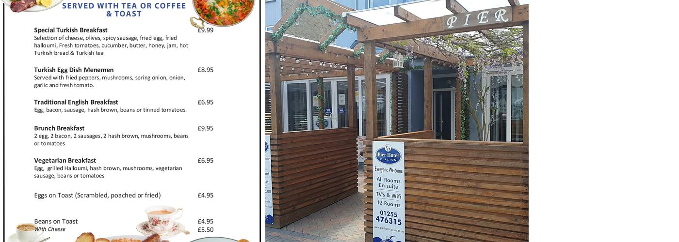 Pier Hotel Clacton Menu