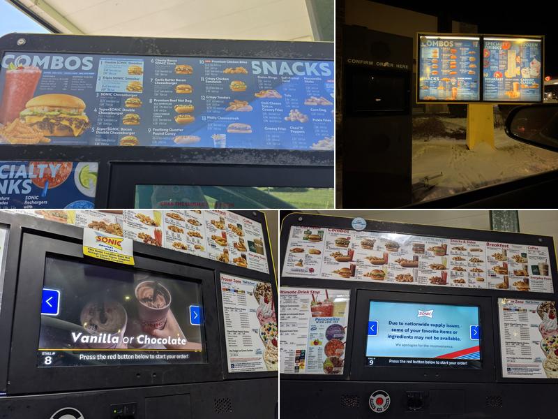 Sonic Drive-In Menu