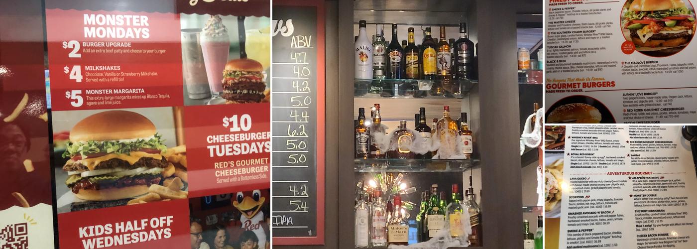 Red Robin Gourmet Burgers and Brews Menu