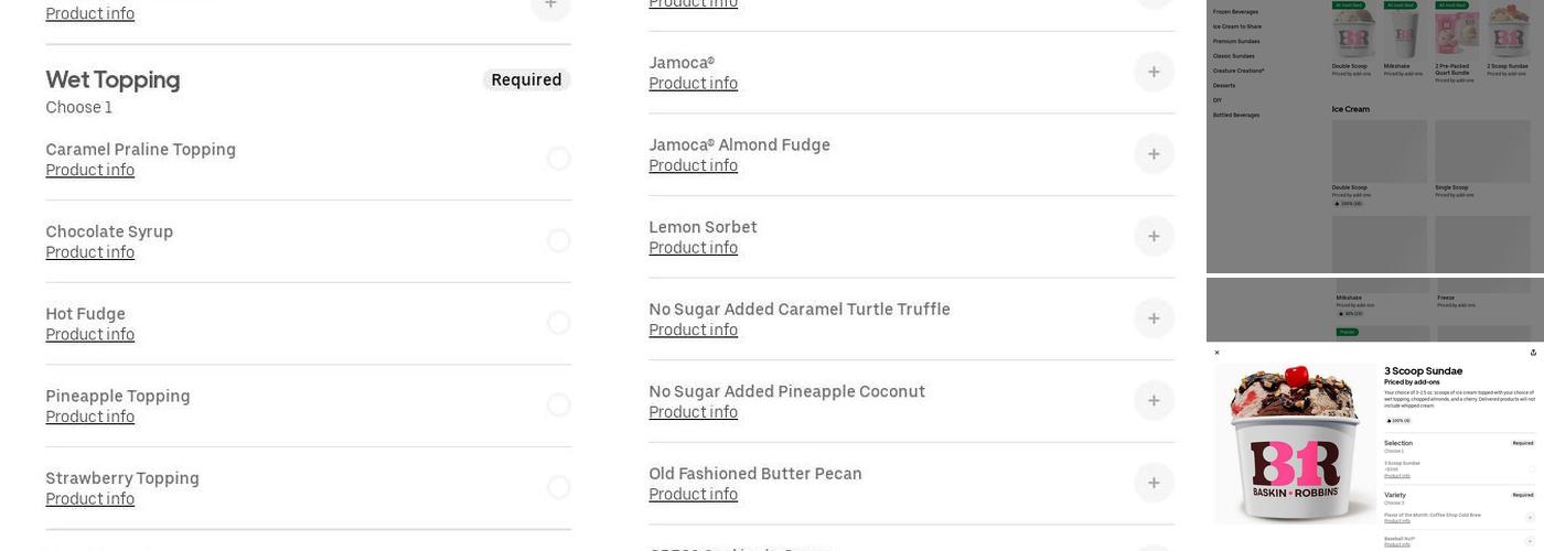 Baskin-Robbins Menu