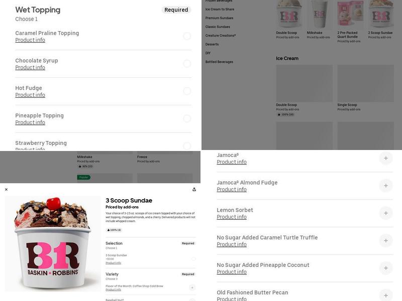 Baskin-Robbins Menu