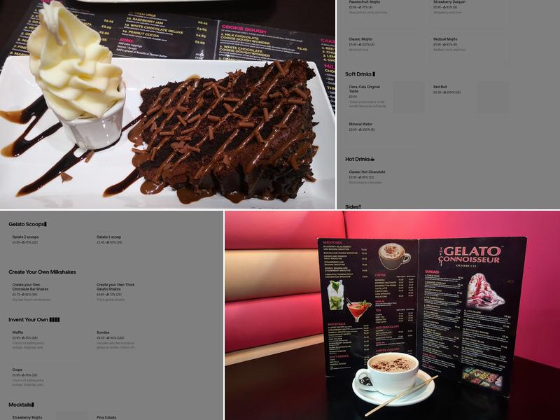 The Gelato Connoisseur Menu