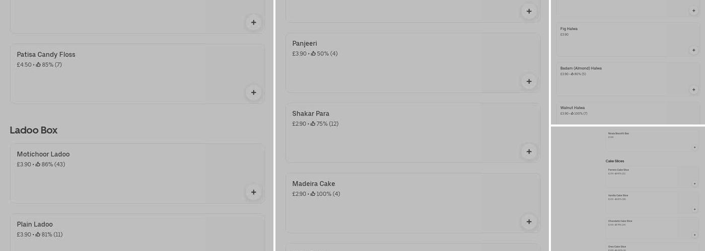 Nirala Sweets Ilford Lane Menu