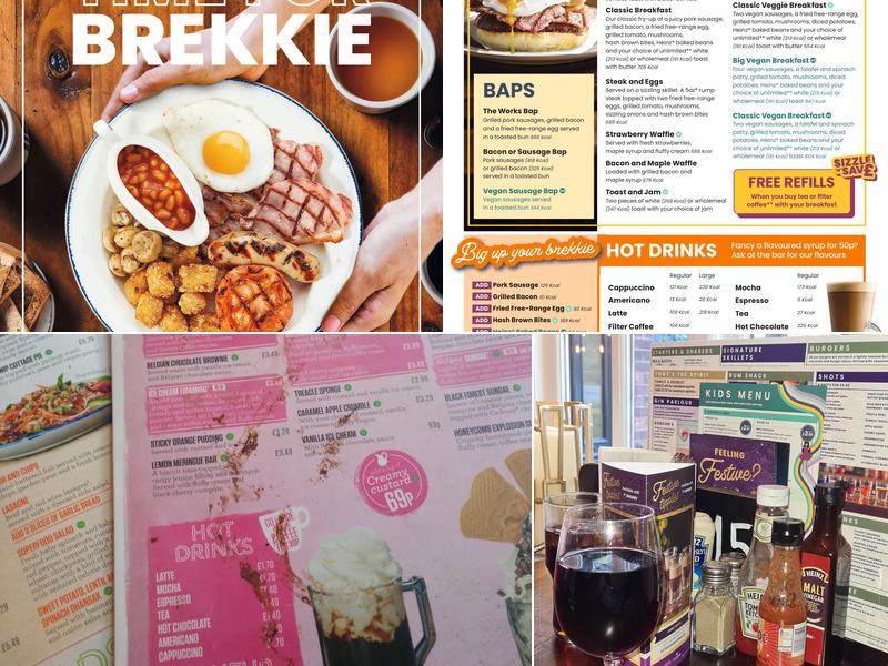 The Old Maypole Menu