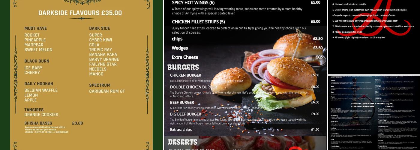 Arabian Lounge Ltd Menu