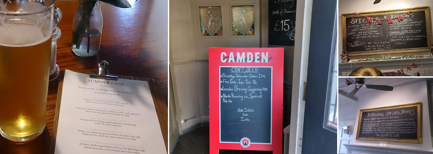 The Old White Lion Menu