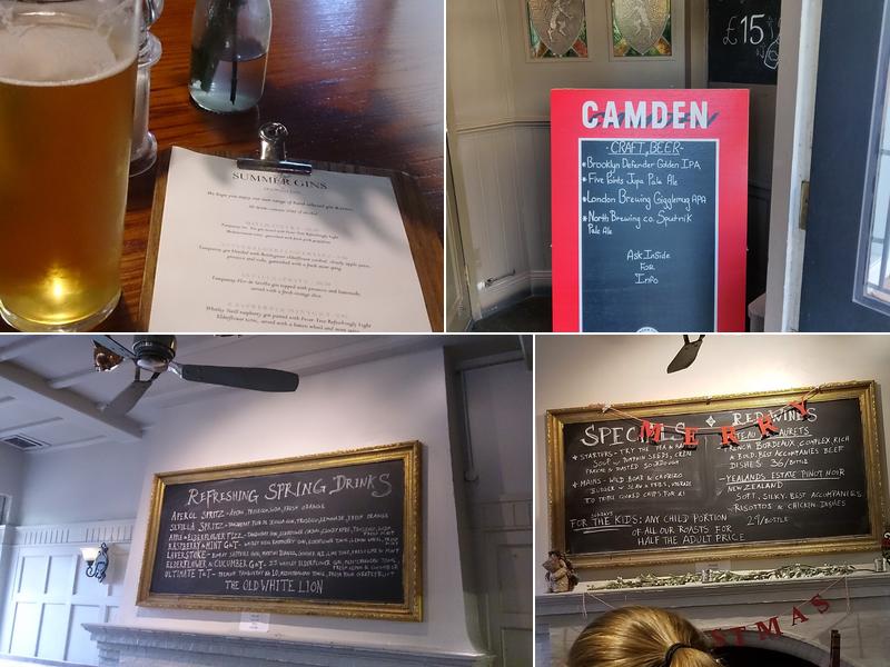 The Old White Lion Menu