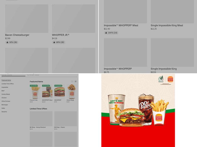 Burger King Menu