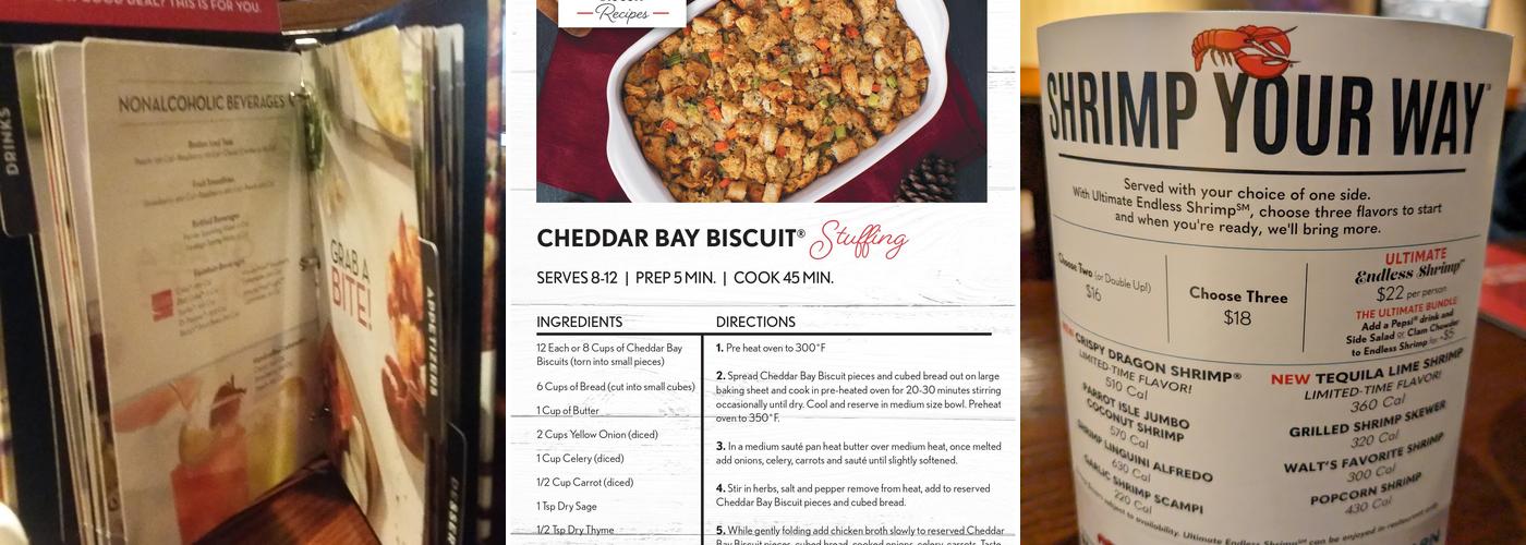 Red Lobster Menu
