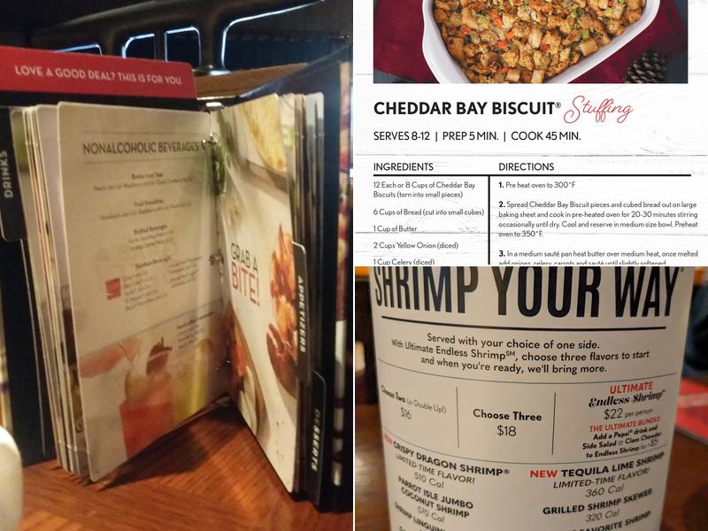 Red Lobster Menu