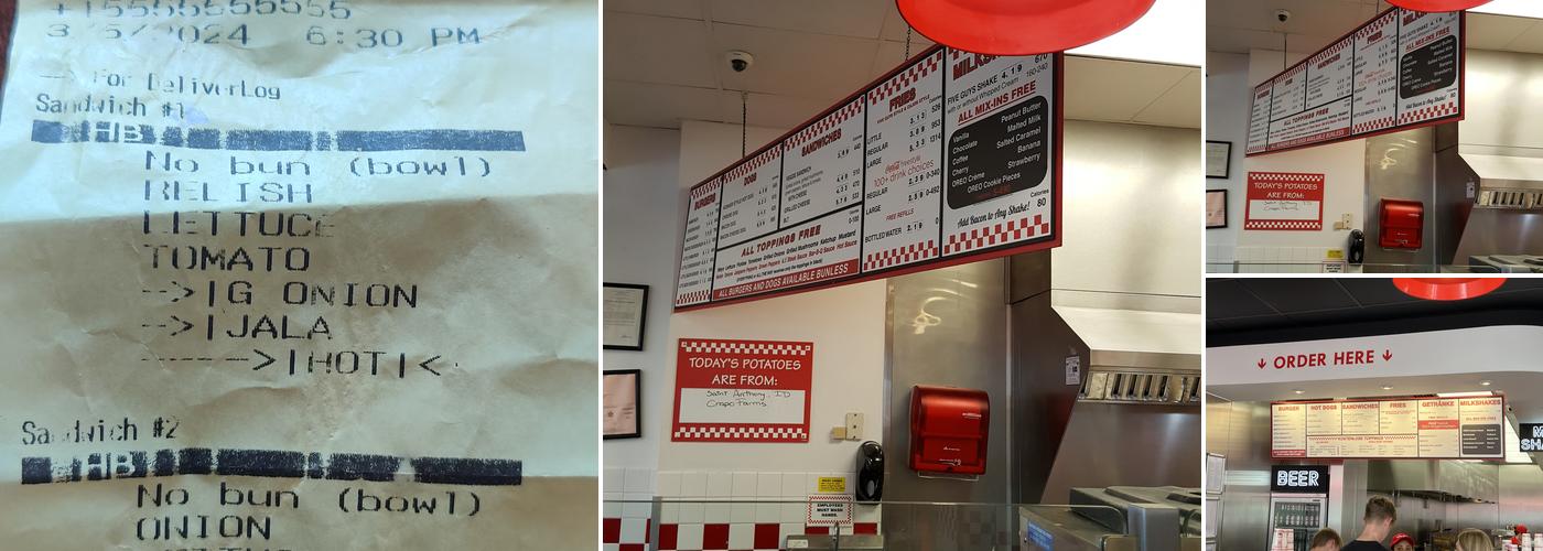Five Guys Menu