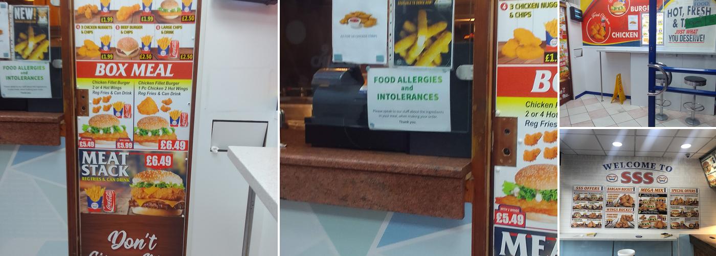 S S S Chicken Base Takeaway Menu