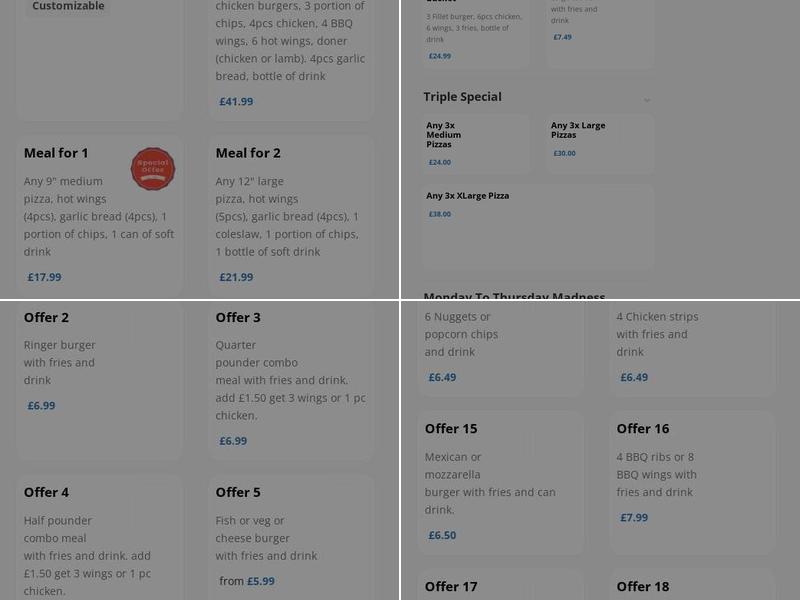 Munchies Fried Chicken & Pizza Menu